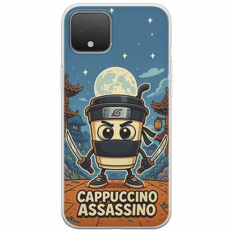 Brainrot - Cappuccino Assasino Google Pixel 4 XL Flexible TPU (Διάφανη Σιλικόνη)