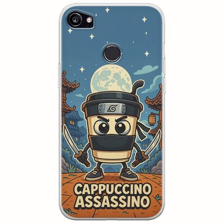 Brainrot - Cappuccino Assasino Google Pixel 2XL Flexible TPU (Διάφανη Σιλικόνη)