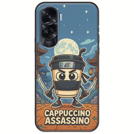 Brainrot - Cappuccino Assasino Honor 90 Lite 5G Black TPU (Μαύρη Σιλικόνη)