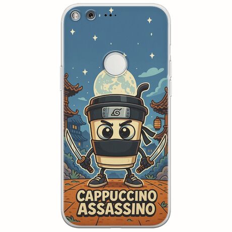 Brainrot - Cappuccino Assasino Google Pixel XL Flexible TPU (Διάφανη Σιλικόνη)