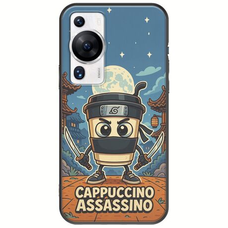 Brainrot - Cappuccino Assasino Huawei P60 Black TPU (Μαύρη Σιλικόνη)
