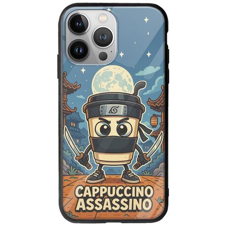 Brainrot - Cappuccino Assasino iPhone 13 Pro Max Groove TPU (Tempered Glass και TPU)