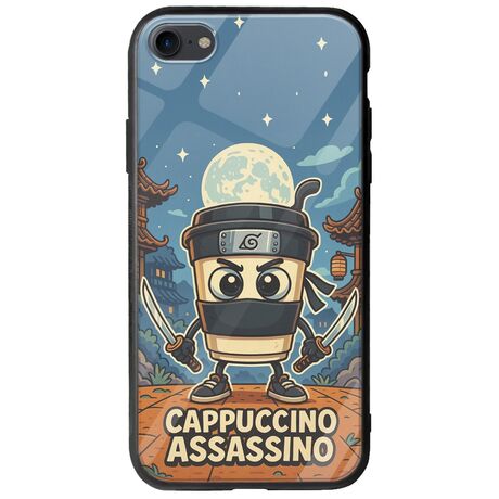 Brainrot - Cappuccino Assasino iPhone 7 Groove TPU (Tempered Glass και TPU)