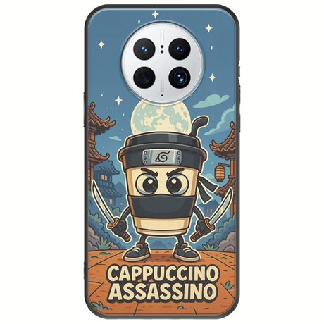 Brainrot - Cappuccino Assasino Huawei Mate 50 Pro Black TPU (Μαύρη Σιλικόνη)