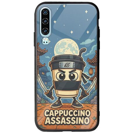 Brainrot - Cappuccino Assasino Huawei P30 Groove TPU (Tempered Glass και TPU)