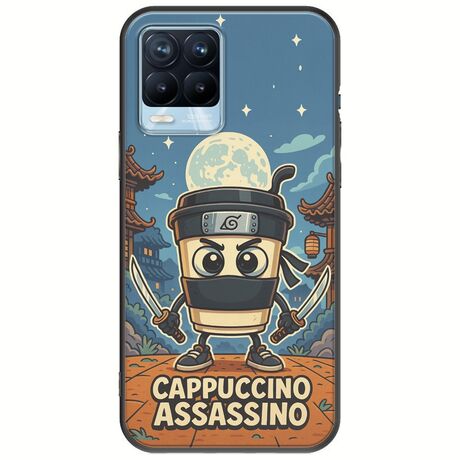 Brainrot - Cappuccino Assasino Realme 8 / 8 Pro Black TPU (Μαύρη Σιλικόνη)