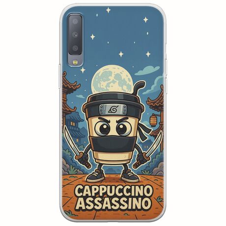 Brainrot - Cappuccino Assasino Samsung Galaxy A7 2018 Flexible TPU (Διάφανη Σιλικόνη)