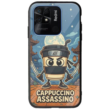 Brainrot - Cappuccino Assasino Xiaomi Redmi 10C Groove TPU (Tempered Glass και TPU)