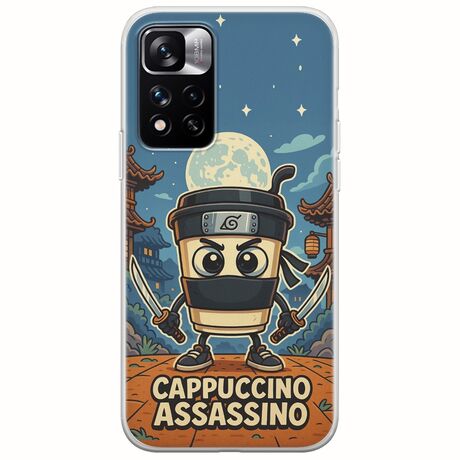 Brainrot - Cappuccino Assasino Xiaomi Redmi Note 11 Pro Plus 5G Flexible TPU (Διάφανη Σιλικόνη)