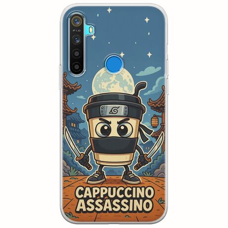 Brainrot - Cappuccino Assasino Realme 5/5i/5s Flexible TPU (Διάφανη Σιλικόνη)