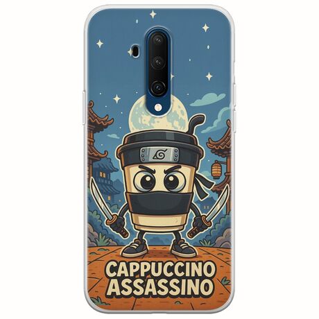 Brainrot - Cappuccino Assasino OnePlus 7T Pro Flexible TPU (Διάφανη Σιλικόνη)