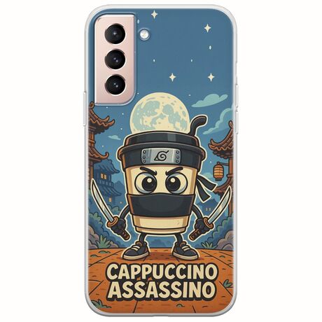 Brainrot - Cappuccino Assasino Samsung Galaxy S21 FE 5G Flexible TPU (Διάφανη Σιλικόνη)