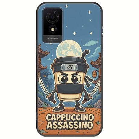 Brainrot - Cappuccino Assasino TCL 501 Black TPU (Μαύρη Σιλικόνη)