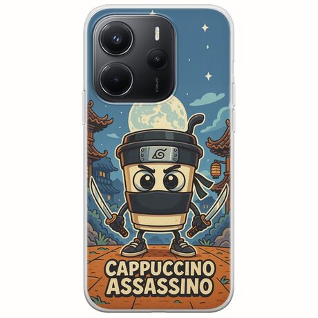 Brainrot - Cappuccino Assasino Xiaomi Redmi Note 14 4G Flexible TPU (Διάφανη Σιλικόνη)