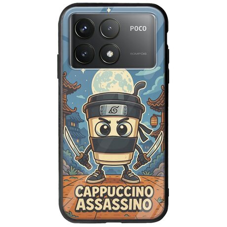 Brainrot - Cappuccino Assasino Xiaomi Poco F6 Pro 5G Groove TPU (Tempered Glass και TPU)