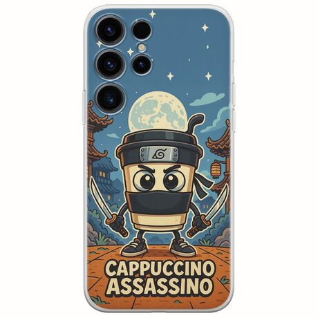 Brainrot - Cappuccino Assasino Samsung Galaxy S25 Ultra 5G Flexible TPU (Διάφανη Σιλικόνη)