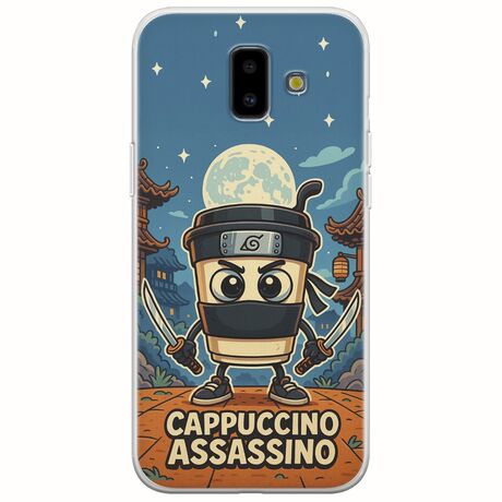 Brainrot - Cappuccino Assasino Samsung Galaxy J6 Plus Flexible TPU (Διάφανη Σιλικόνη)