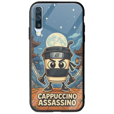 Brainrot - Cappuccino Assasino Samsung Galaxy A50 Groove TPU (Tempered Glass και TPU)