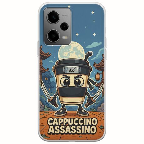 Brainrot - Cappuccino Assasino Xiaomi Redmi Note 12 5G Flexible TPU (Διάφανη Σιλικόνη)