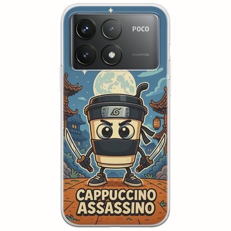 Brainrot - Cappuccino Assasino Xiaomi Poco F6 Pro 5G Flexible TPU (Διάφανη Σιλικόνη)