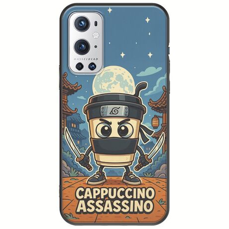Brainrot - Cappuccino Assasino OnePlus 9 Pro Black TPU (Μαύρη Σιλικόνη)