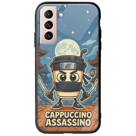 Brainrot - Cappuccino Assasino Samsung Galaxy S21 FE 5G Groove TPU (Tempered Glass και TPU)