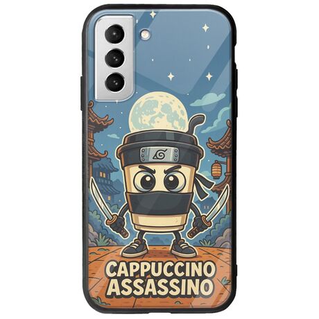 Brainrot - Cappuccino Assasino Samsung Galaxy S22 Plus Groove TPU (Tempered Glass και TPU)