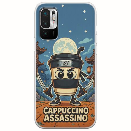 Brainrot - Cappuccino Assasino Xiaomi Redmi Note 10 5G Flexible TPU (Διάφανη Σιλικόνη)