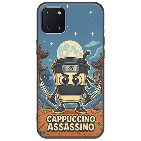 Brainrot - Cappuccino Assasino Samsung Galaxy Note 10 Lite Black TPU (Μαύρη Σιλικόνη)