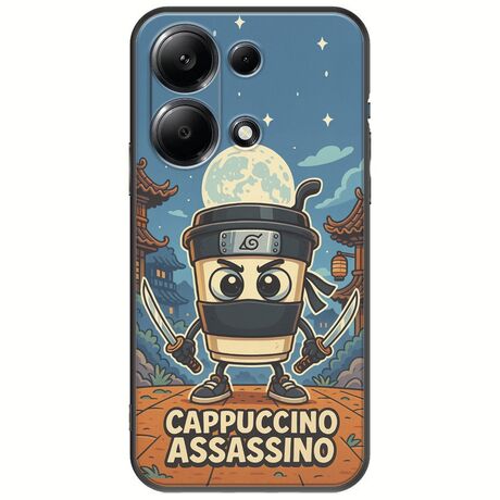 Brainrot - Cappuccino Assasino Xiaomi Redmi Note 13 Pro 4G Black TPU (Μαύρη Σιλικόνη)