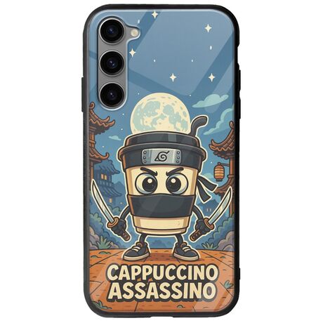 Brainrot - Cappuccino Assasino Samsung Galaxy S23 Plus 5G Groove TPU (Tempered Glass και TPU)