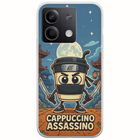 Brainrot - Cappuccino Assasino Xiaomi Redmi Note 13 5G Flexible TPU (Διάφανη Σιλικόνη)