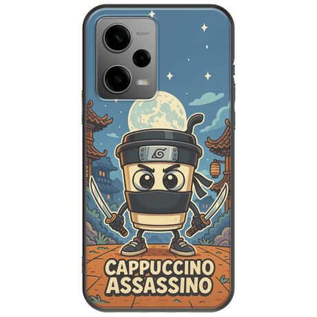 Brainrot - Cappuccino Assasino Xiaomi Redmi Note 12 5G Black TPU (Μαύρη Σιλικόνη)