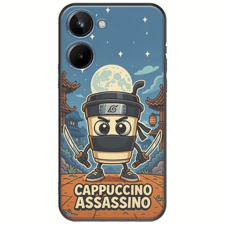 Brainrot - Cappuccino Assasino Realme 10 4G Black TPU (Μαύρη Σιλικόνη)