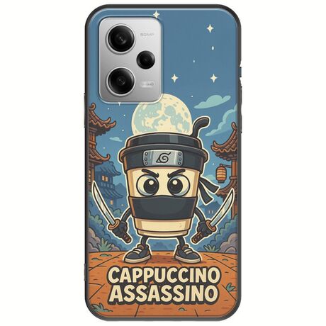 Brainrot - Cappuccino Assasino Xiaomi Redmi Note 12 Pro 5G Black TPU (Μαύρη Σιλικόνη)