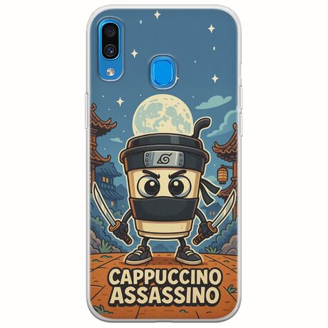 Brainrot - Cappuccino Assasino Samsung Galaxy A20e Flexible TPU (Διάφανη Σιλικόνη)