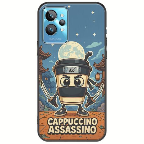 Brainrot - Cappuccino Assasino Realme GT2 Pro Black TPU (Μαύρη Σιλικόνη)