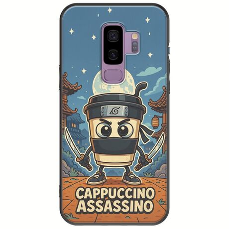 Brainrot - Cappuccino Assasino Samsung Galaxy S9 Plus Black TPU (Μαύρη Σιλικόνη)