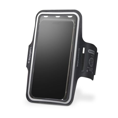 Περιβραχιόνιο κινητού Spigen A703 μαύρο για τρέξιμοΑθλητική θήκη μπράτσου Spigen Dynamic Shield