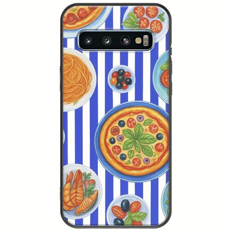 Mediterranean Feast Samsung Galaxy S10 Plus Black TPU (Μαύρη Σιλικόνη)