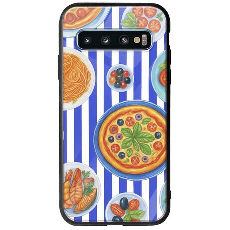 Mediterranean Feast Samsung Galaxy S10 Plus Groove TPU (Tempered Glass και TPU)