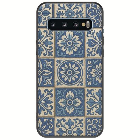 Aegean Mosaic Samsung Galaxy S10 Plus Black TPU (Μαύρη Σιλικόνη)