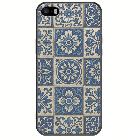 Aegean Mosaic iPhone 5/5s/SE 2016 Black TPU (Μαύρη Σιλικόνη)