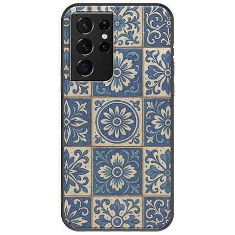 Aegean Mosaic Samsung Galaxy S21 Ultra Black TPU (Μαύρη Σιλικόνη)