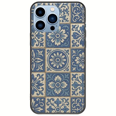 Aegean Mosaic iPhone 14 Pro Max Black TPU (Μαύρη Σιλικόνη)
