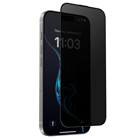 Anti-Spy Matte Tempered Glass Black για iPhone 16 Plus