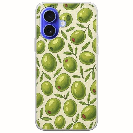 Olive Vibes iPhone 16 Flexible TPU (Διάφανη Σιλικόνη)