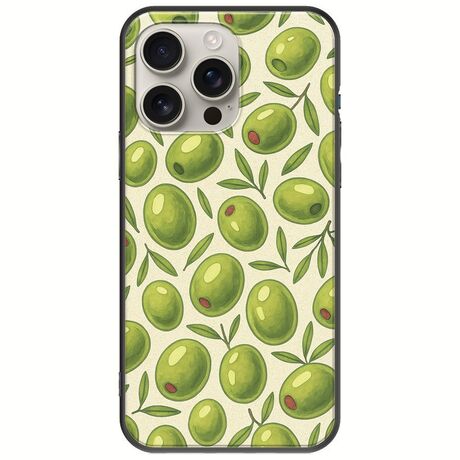 Olive Vibes iPhone 16 Pro Black TPU (Μαύρη Σιλικόνη)