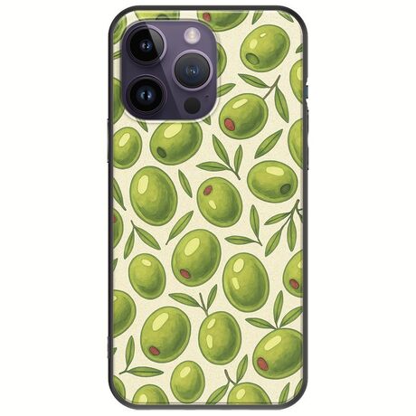 Olive Vibes iPhone 15 Pro Black TPU (Μαύρη Σιλικόνη)
