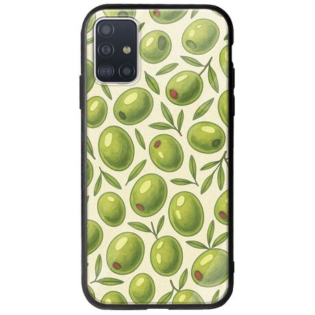 Olive Vibes Samsung Galaxy A71 Groove TPU (Tempered Glass και TPU)